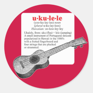Etiqueta da definição do Ukulele