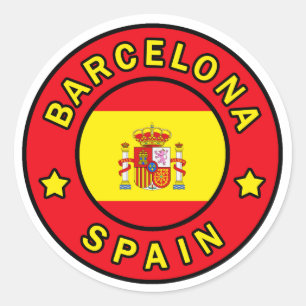 Etiqueta da espanha de Barcelona