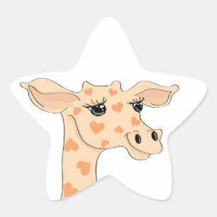 Etiqueta da estrela do girafa