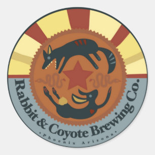 Etiqueta da fabricação de cerveja do coelho e do