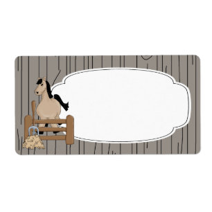 Etiqueta da fazenda do cavalo