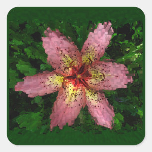 Etiqueta da flor do lírio