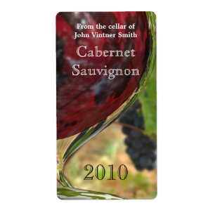 Etiqueta da garrafa de vinho