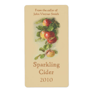 Etiqueta da garrafa de vinho de Apple