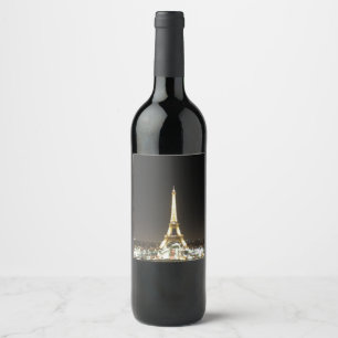 Etiqueta da garrafa de vinho de Paris