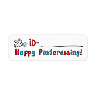 Etiqueta da identificação de Postcrossing - pomb