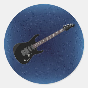 Etiqueta da ilustração da guitarra