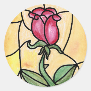 Etiqueta da janela cor-de-rosa