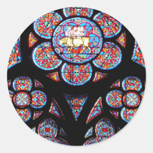 Etiqueta da janela de vitral