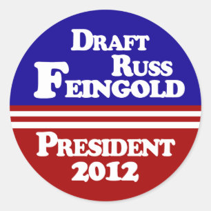 Etiqueta da lapela de Russ Feingold do esboço