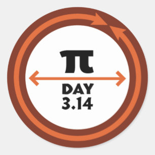 Etiqueta da laranja do dia do Pi
