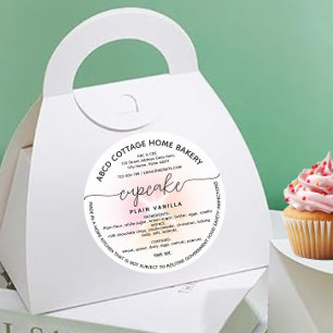 Etiqueta da Lei de Algodão do Cupcake Moderno