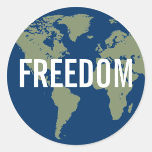Etiqueta da liberdade do mundo
