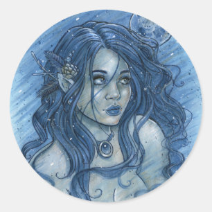 Etiqueta da lua do inverno