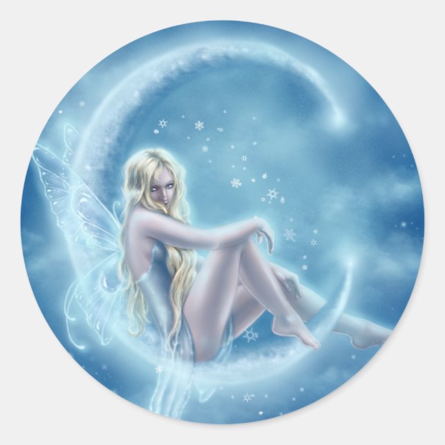 Etiqueta da lua do inverno (Frente)