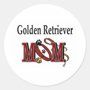 Etiqueta da mamã do golden retriever