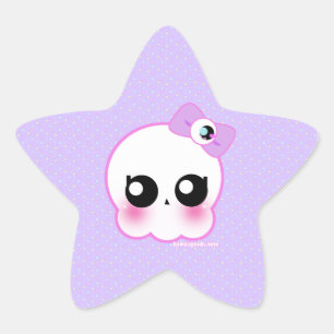 Etiqueta da menina do crânio