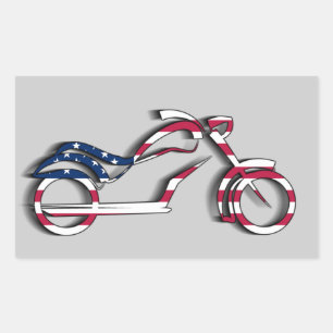 Etiqueta da motocicleta da bandeira dos E.U.
