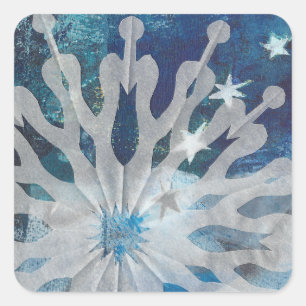 Etiqueta da neve e das estrelas