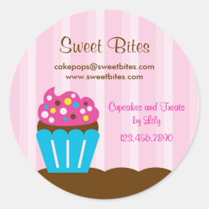 Etiqueta da padaria do cupcake