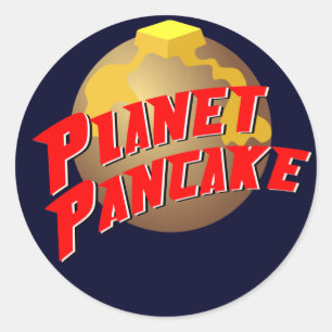 Etiqueta da panqueca do planeta