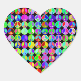 Etiqueta da paz do amor do coração