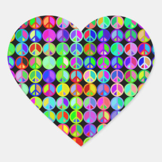 Etiqueta da paz do amor do coração