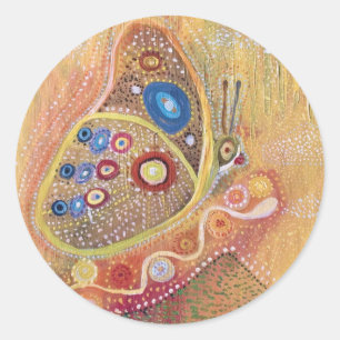 Etiqueta da pintura da borboleta