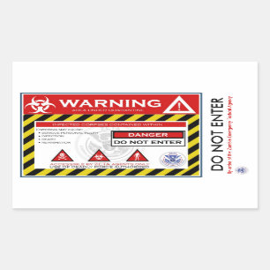 Etiqueta da quarentena do zombi