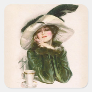 Etiqueta da "satisfacção" de Harrison Fisher