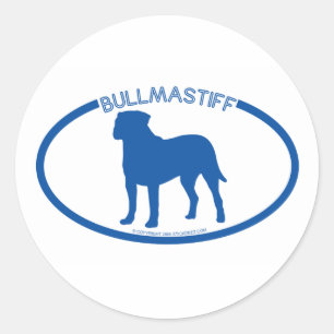 Etiqueta da silhueta de Bullmastiff