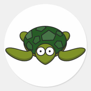 Etiqueta da tartaruga de mar verde