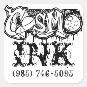 Etiqueta da tinta de Cosmo