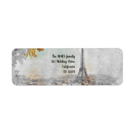 Etiqueta da Torre Eiffel Paris France - Personaliz
