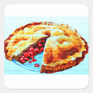 etiqueta da torta da cereja