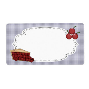 Etiqueta da torta da cereja
