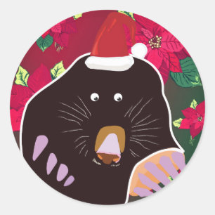 Etiqueta da toupeira do Natal