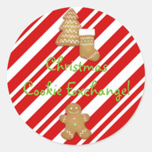 Etiqueta da troca do biscoito do Natal