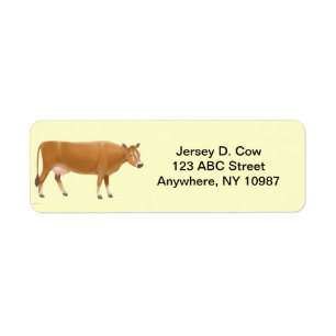 Etiqueta da vaca de leite do jérsei