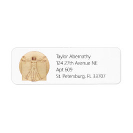 Etiqueta Da Vinci Vitruvian Man