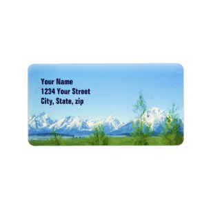 Etiqueta da VISÃO de Tetons do primavera