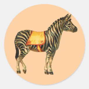 Etiqueta da zebra do circo