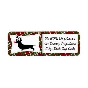 Etiqueta Dachshund Christmas