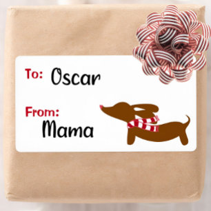 Etiqueta Dachshund Christmas Warm Wish Gift Tags