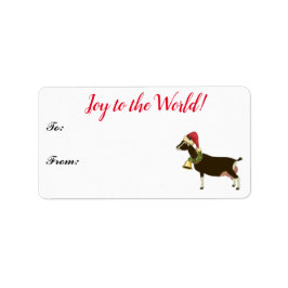 Etiqueta Dairy Goat Christmas Gift Tag