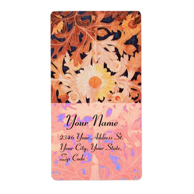 Etiqueta DAISY, azul-escuro vermelho (Frente)