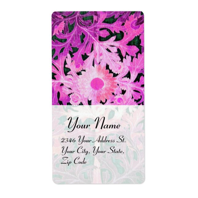 Etiqueta DAISY, roxo violeta preto (Frente)