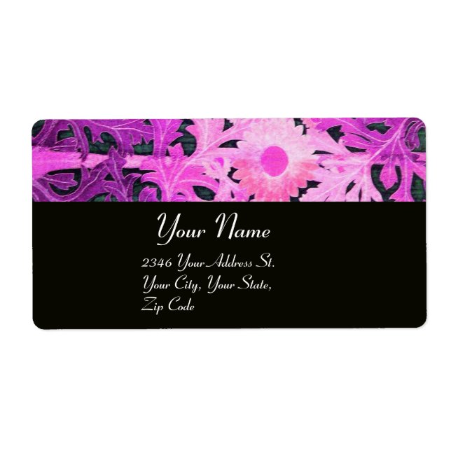 Etiqueta DAISY, roxo violeta preto (Frente)