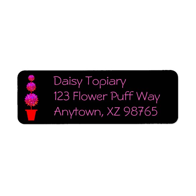 Etiqueta Daisy Topiary (Frente)