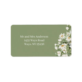 Etiqueta Daisy Wildflower Boho Address Label